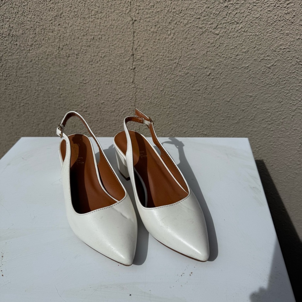 White Heels Size 6.5